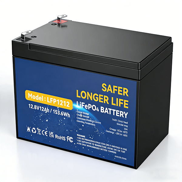 LFP1212 12.8V 12Ah LiFePO4 Rechargeable Battery